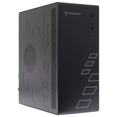 Компьютер Raskat Standart 300 (Intel Core i3 10100, RAM 8Gb, SSD 240Gb, no OS, kb+ms, black) — общий вид
