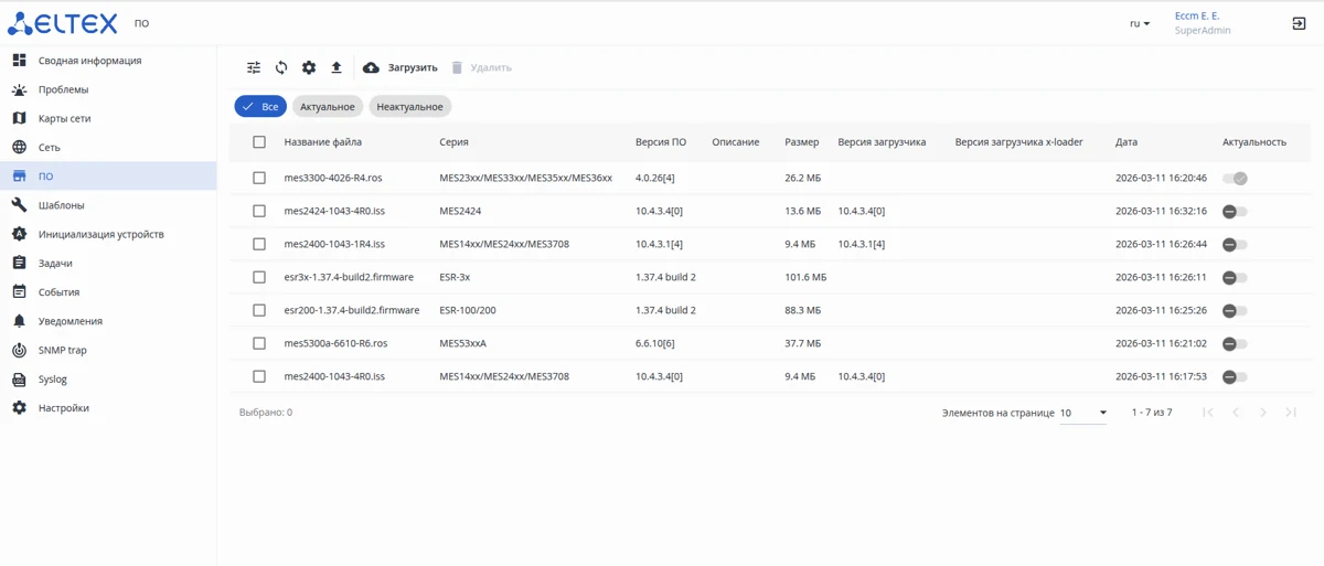 Система управления сетевым оборудованием ECCM — официальный интерфейс